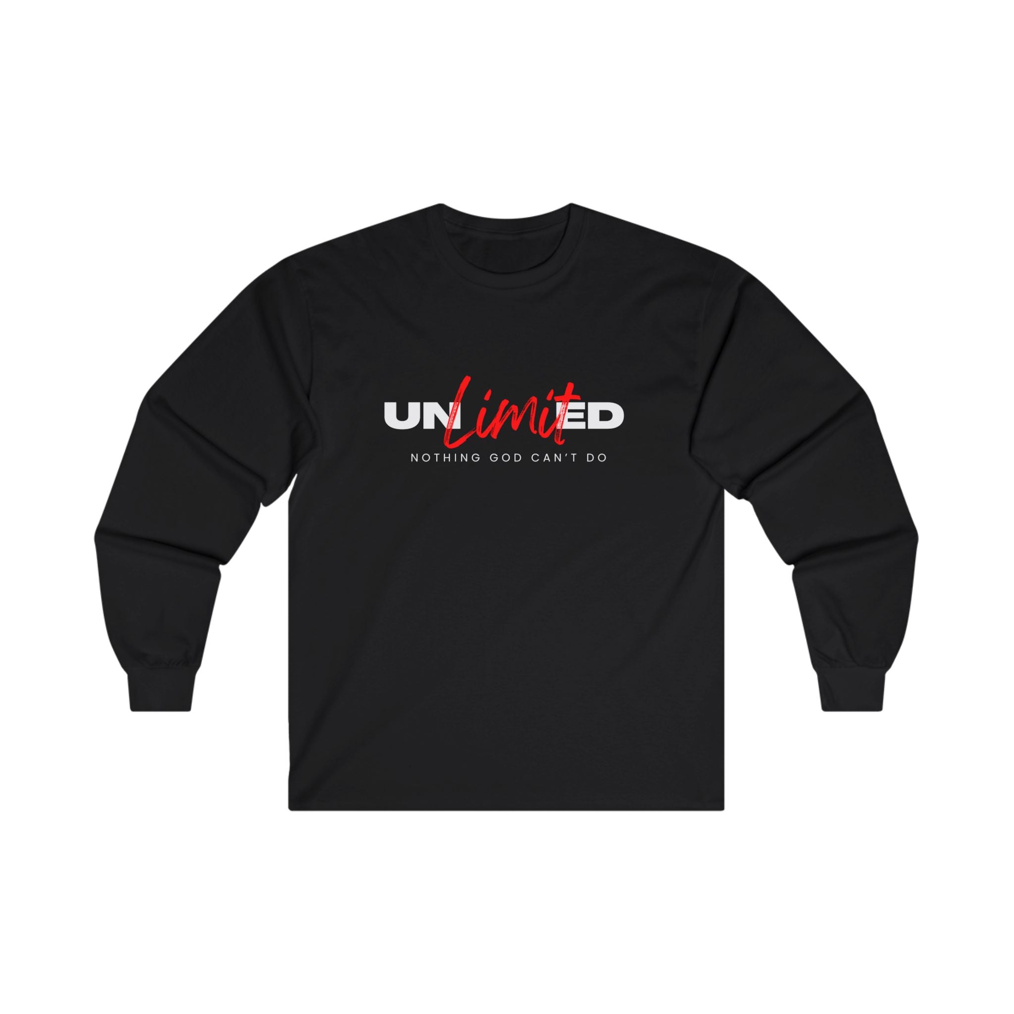 Collection of Unlimited Nothing God Can't Do - Long Sleeve Tee in a gallery layout