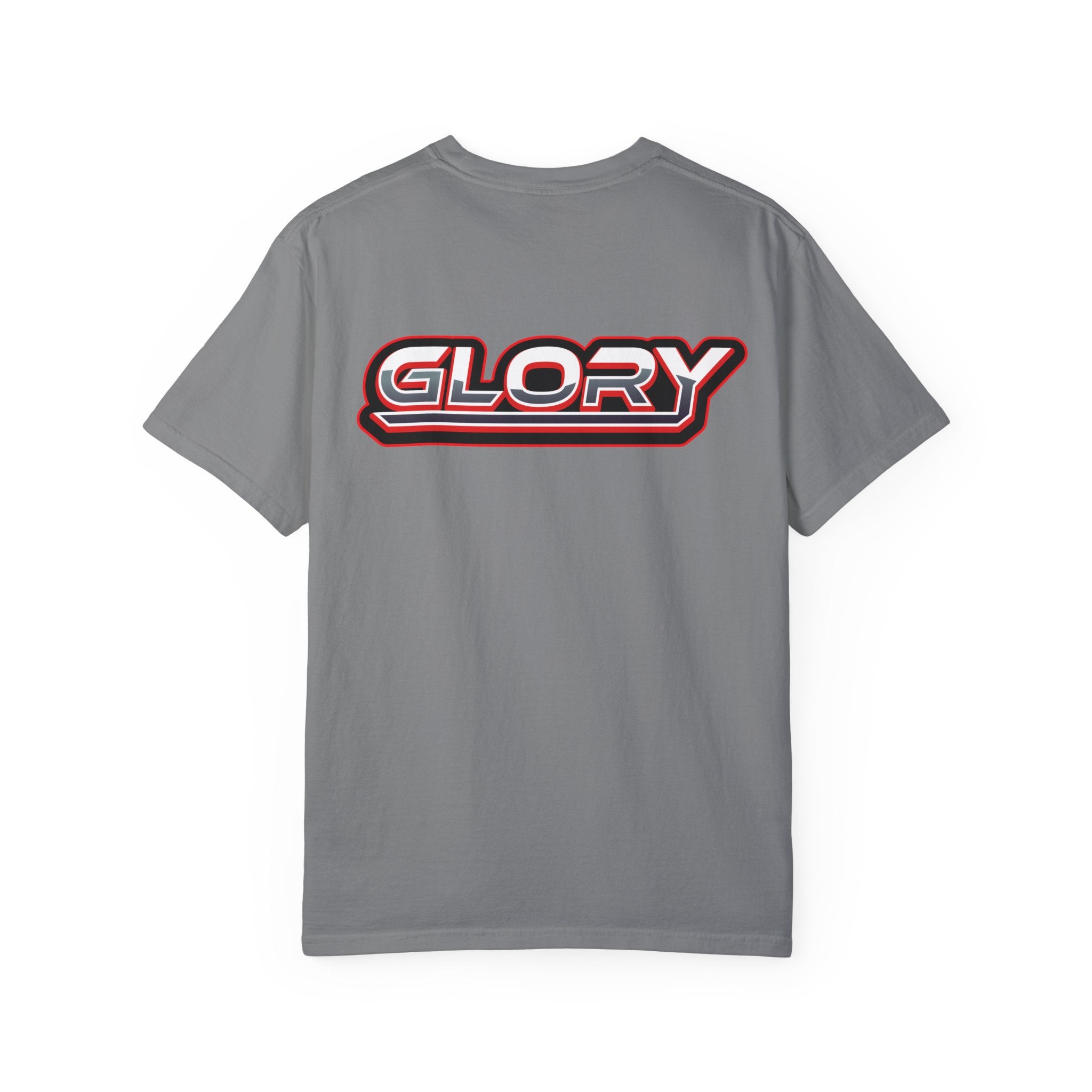 Collection of Unisex Garment-Dyed T-Shirt - 'GLORY' Graphic Tee for Everyday Wear in a gallery layout