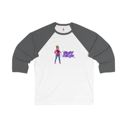 Collection of Edgy Chic 3/4 Sleeve Baseball Tee - Fashionable Chic Design for Casual Outings in a gallery layout