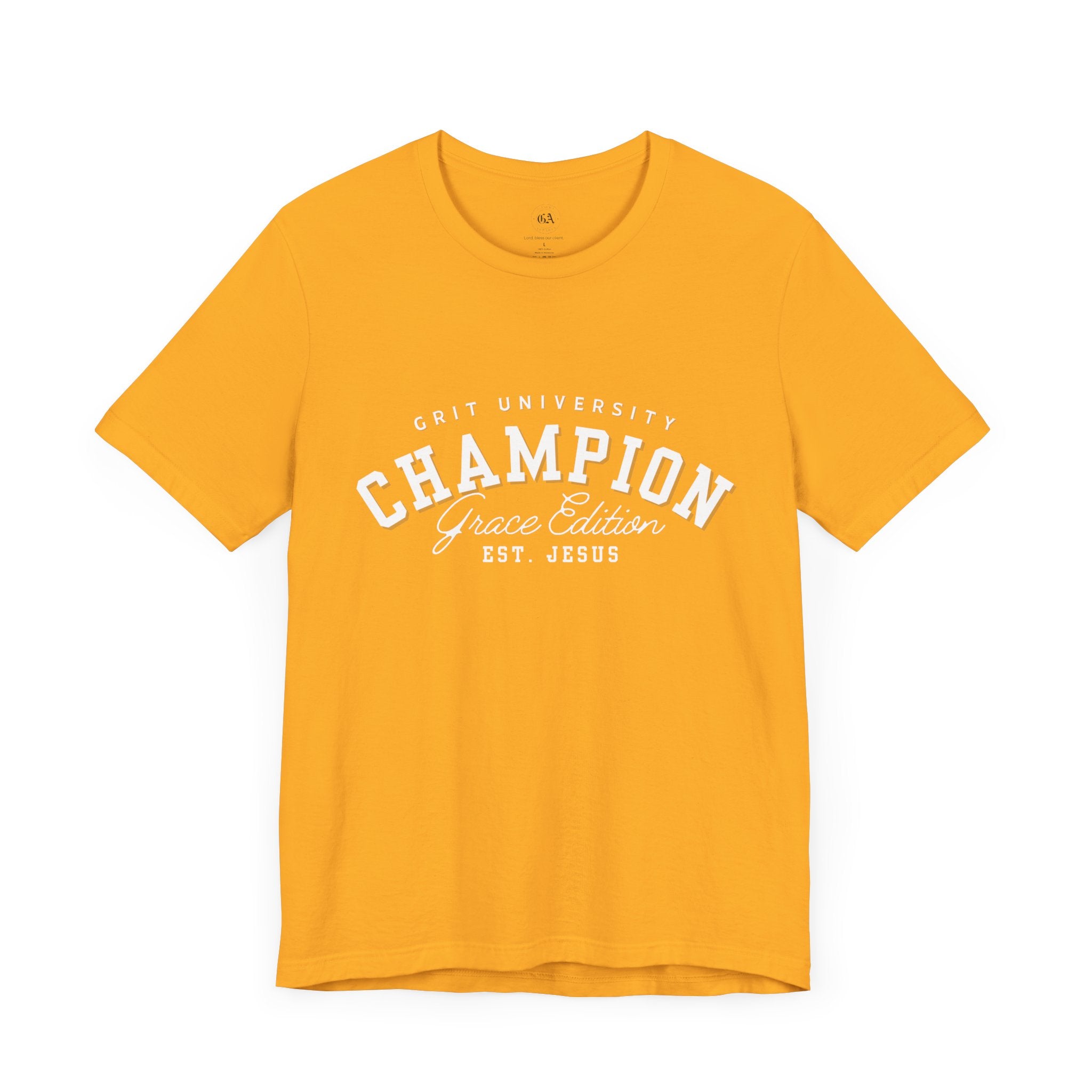 Collection of Champion Spirit Unisex Tee, Motivational T-Shirt for Everyday Wear, Ideal for College Students, Athletes, Gift for Graduates in a gallery layout