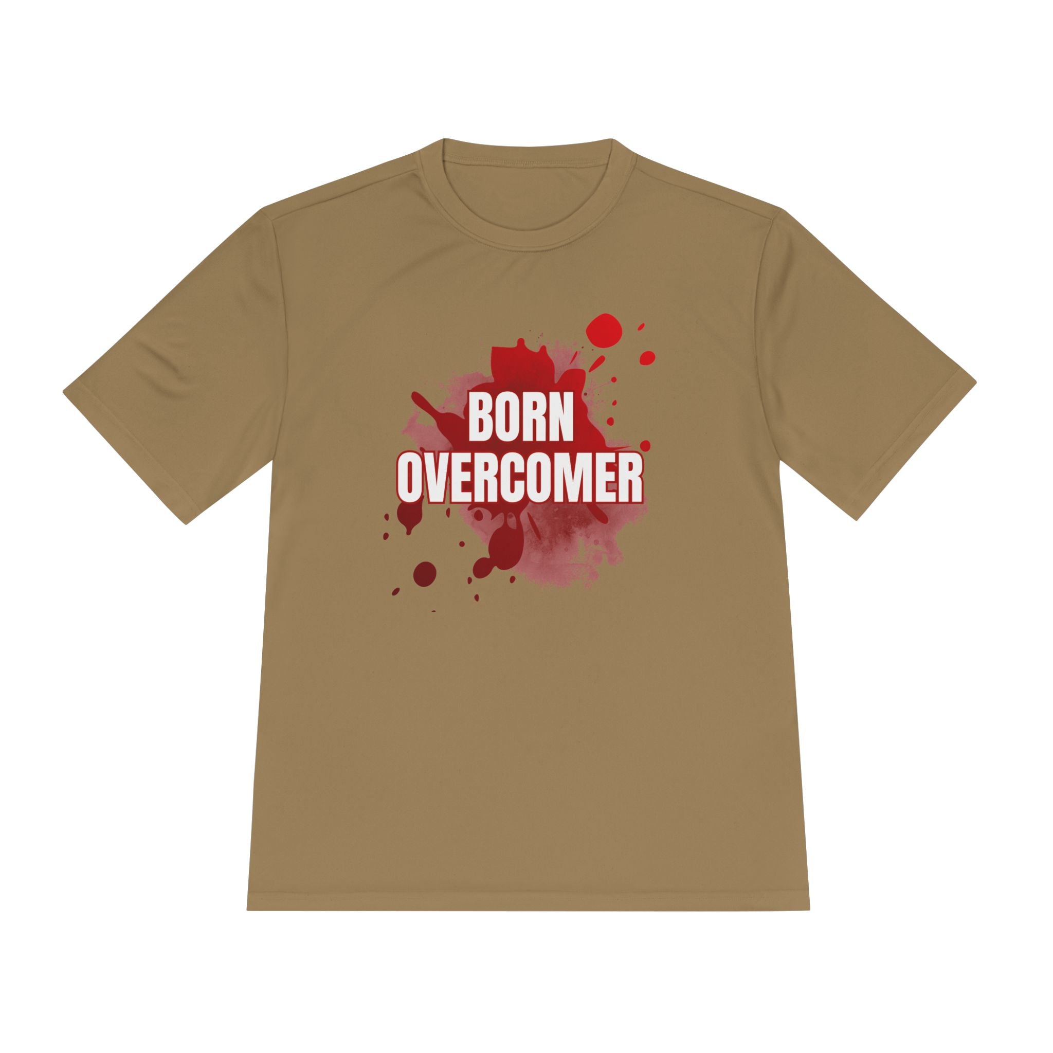 Collection of Born Overcomer Unisex Moisture Wicking Tee - Motivational Fitness Shirt in a gallery layout