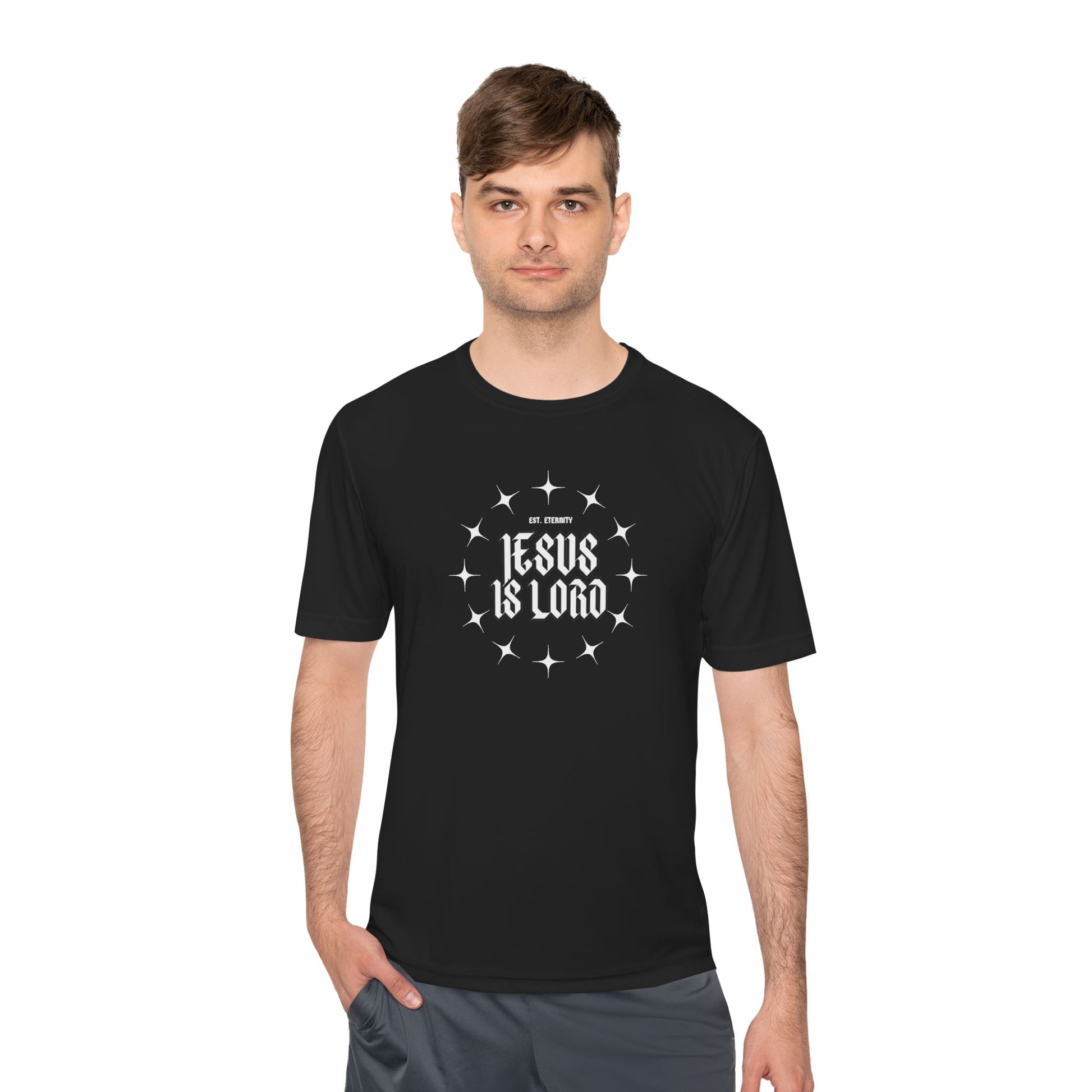 Unisex Moisture Wicking Tee - 'Jesus is Lord' Inspirational Activewear