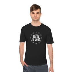 Collection of Unisex Moisture Wicking Tee - 'Jesus is Lord' Inspirational Activewear in a gallery layout
