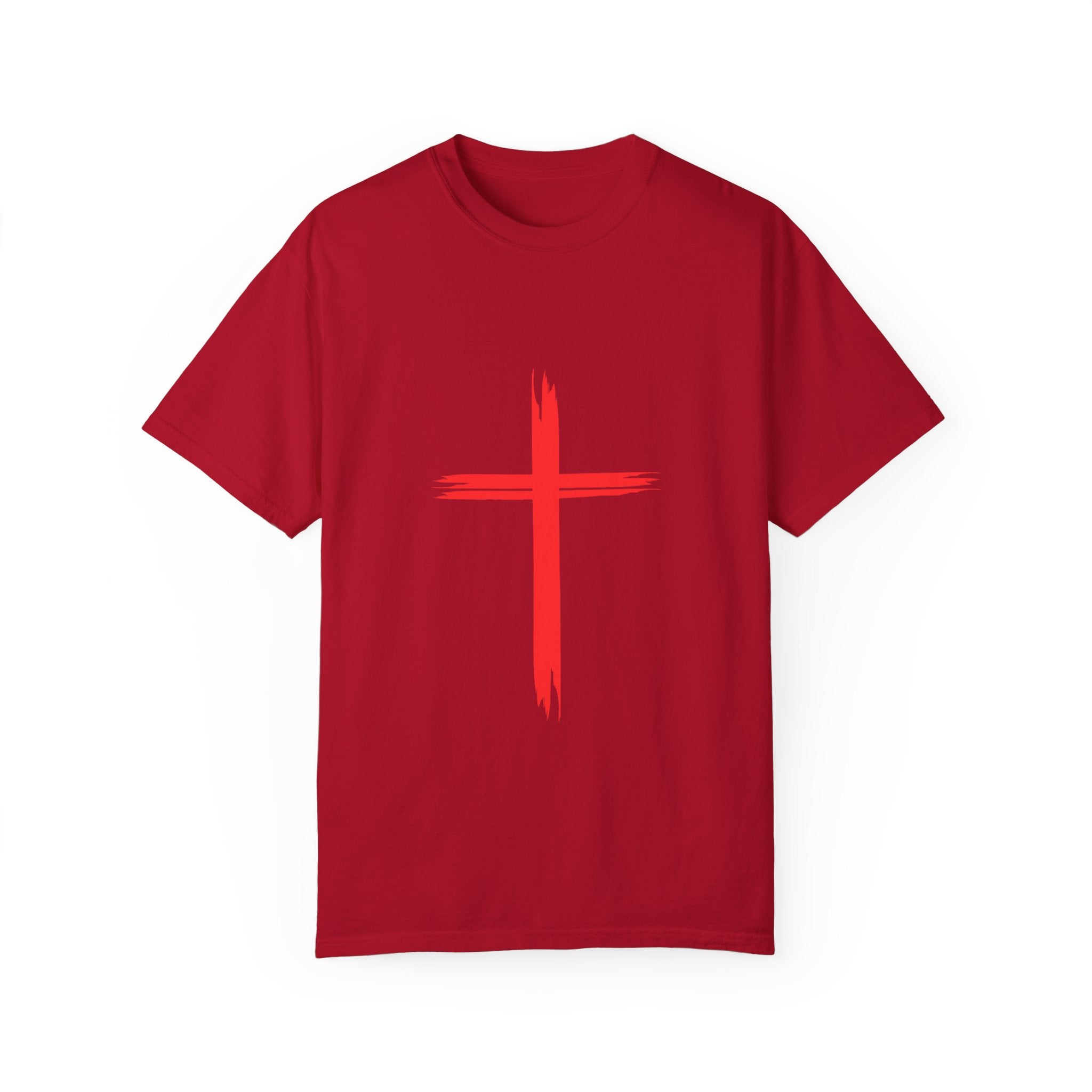 Collection of Faith & Love Graphic T-Shirt - Unisex Garment-Dyed with Cross and 316 Heart Design in a gallery layout
