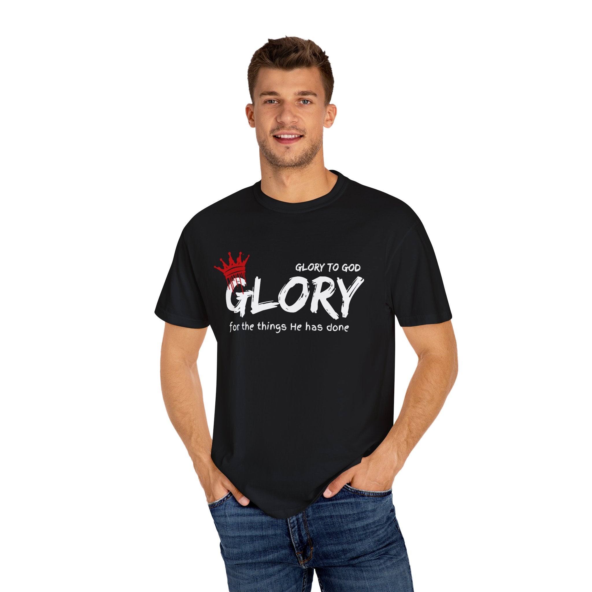 Collection of Faith-Inspired Unisex T-Shirt - 'Glory to God' Design in a gallery layout