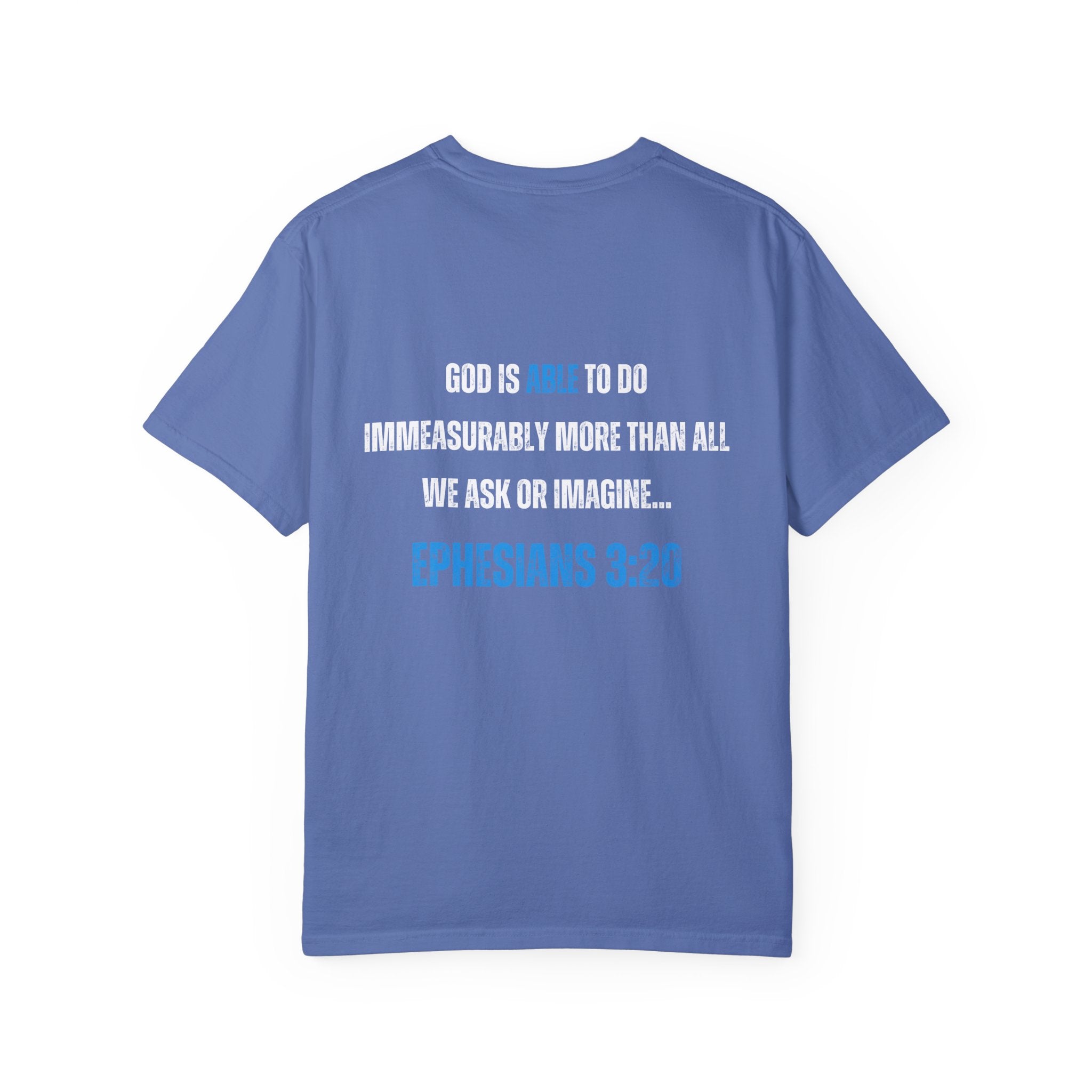 Collection of Inspirational Unisex T-Shirt - 'God Is Able' with Ephesians 3:20 Message in a gallery layout
