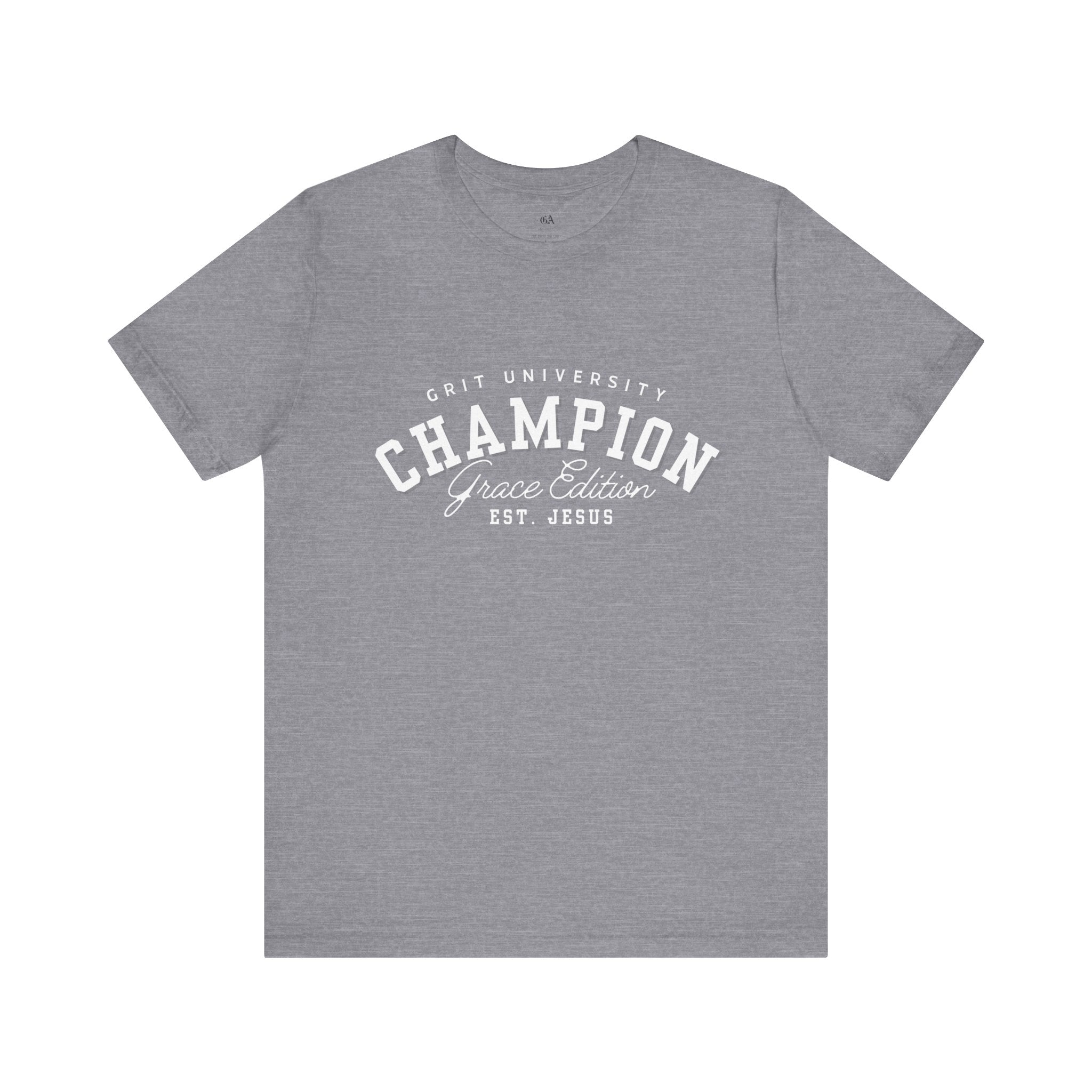 Collection of Champion Spirit Unisex Tee, Motivational T-Shirt for Everyday Wear, Ideal for College Students, Athletes, Gift for Graduates in a gallery layout