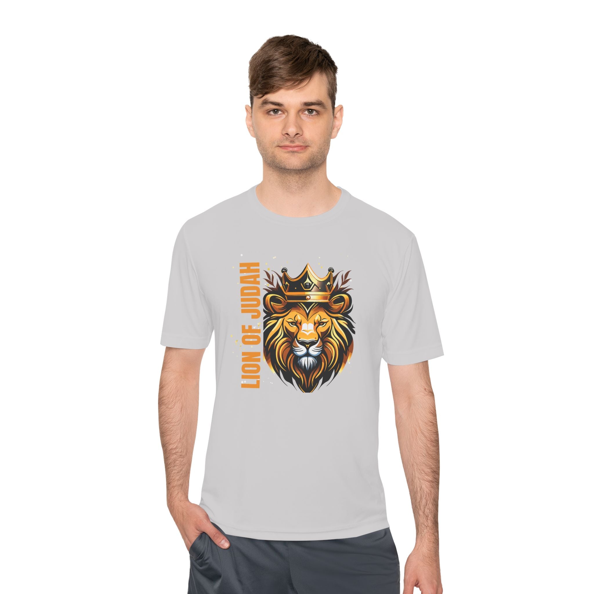Collection of Lion of Judah Unisex Moisture Wicking Tee - Stylish Performance Shirt for Active Lifestyle in a gallery layout