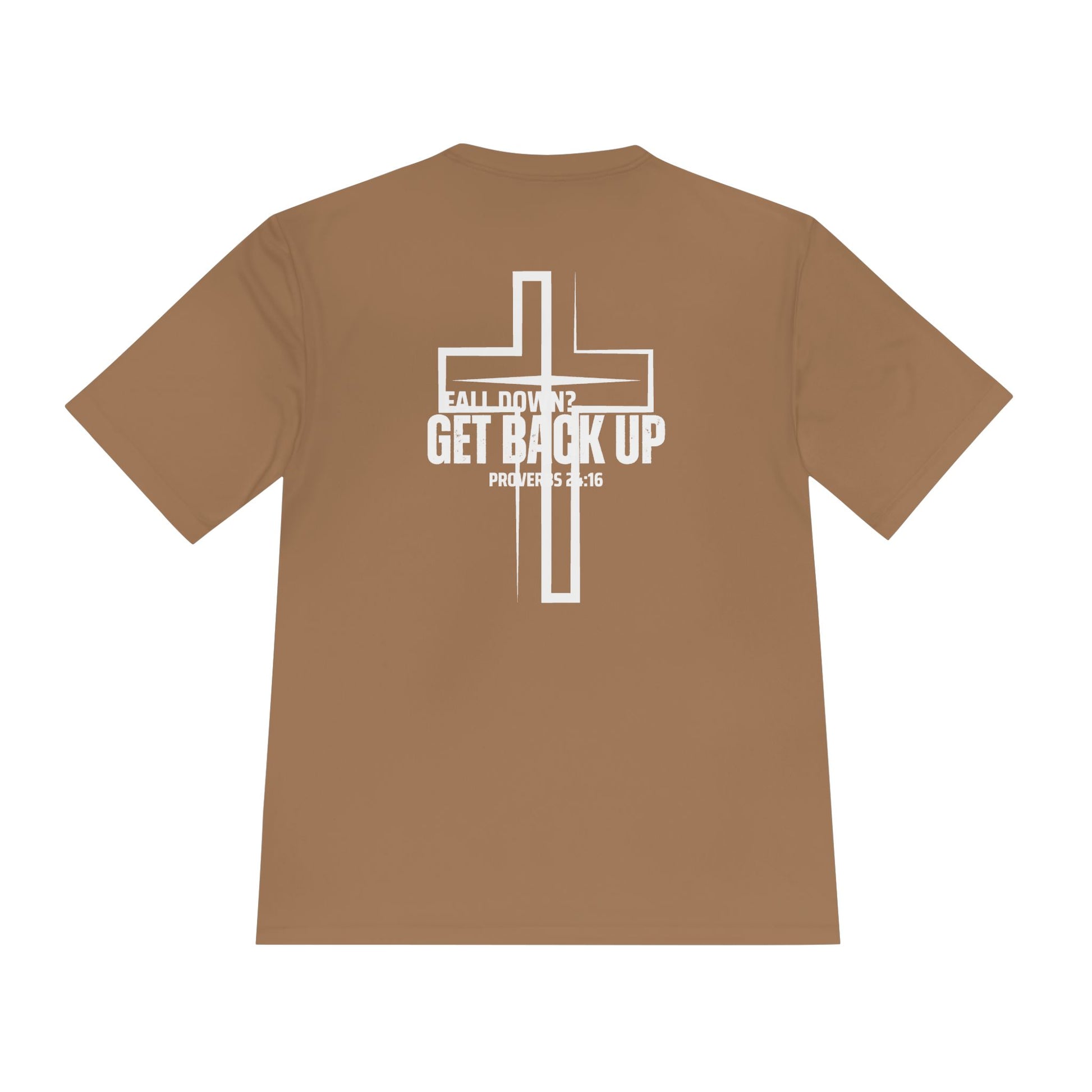 Unisex Moisture Wicking Tee - 'Get Back Up' Inspirational Christian Shirt