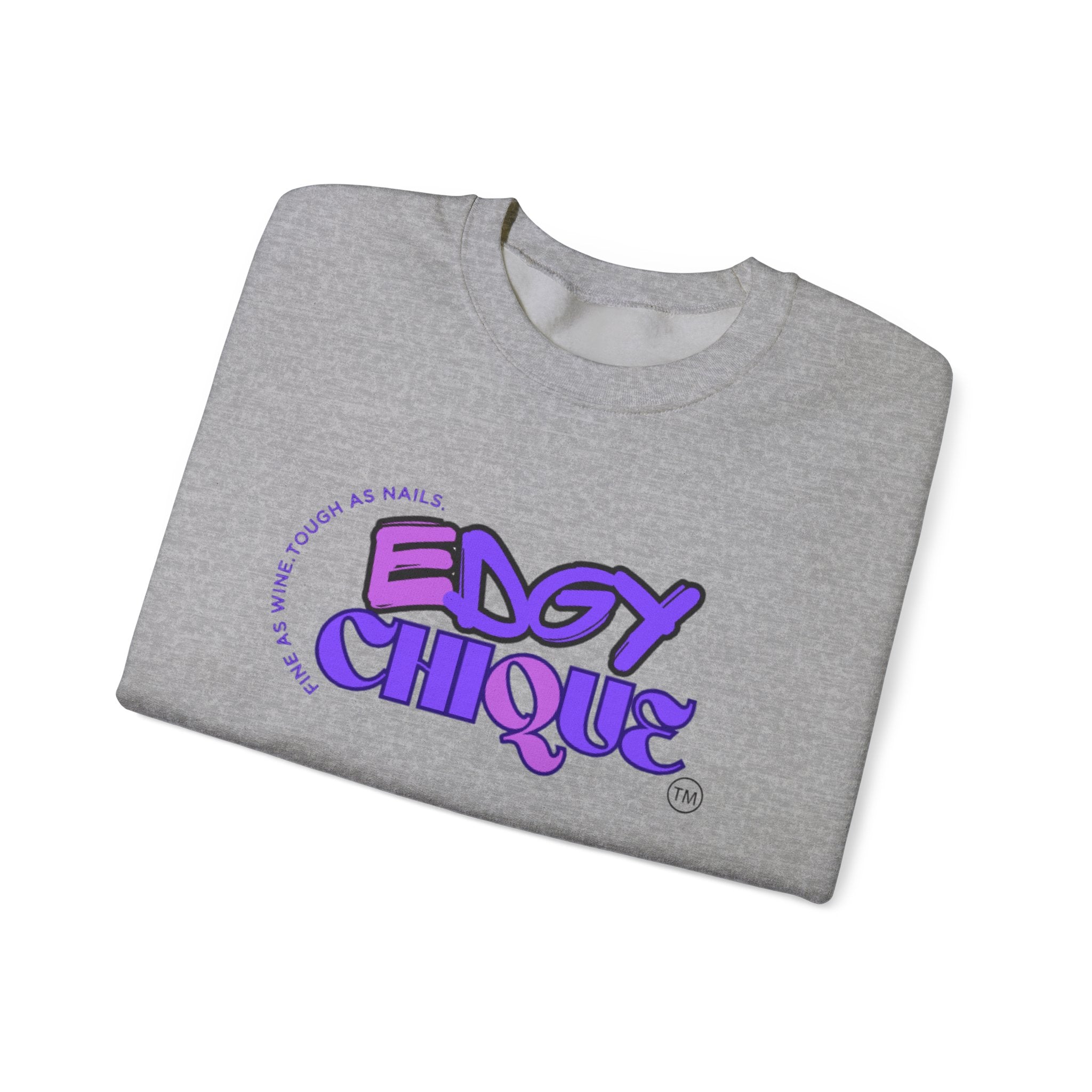 Collection of Edgy Chique Crewneck Sweatshirt - Trendy Design for Confident Women in a gallery layout